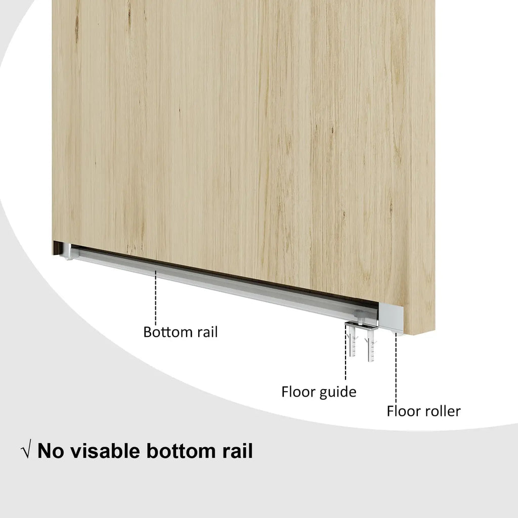 38"(96.5cm) Concealed Barn Door Hardware Kit